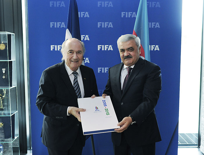 Sürixdə FIFA və AFFA-nın prezidentləri görüşüb (fotolar)