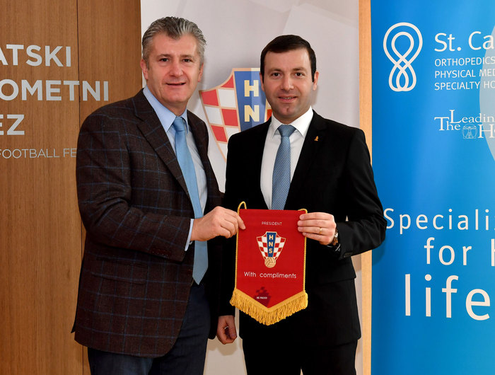 Elkhan Mammadov met Croatia FF President
