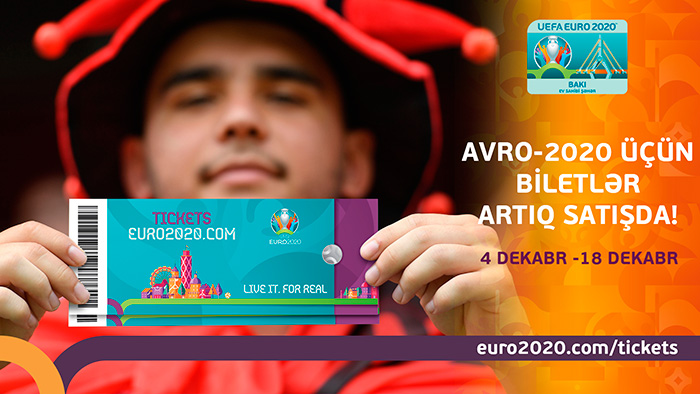 UEFA Avro-2020 biletləri satışa çıxarılır