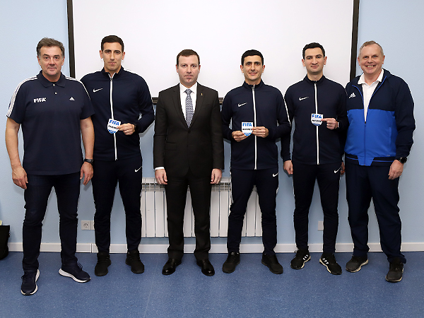 The badges were presented to the FIFA referees