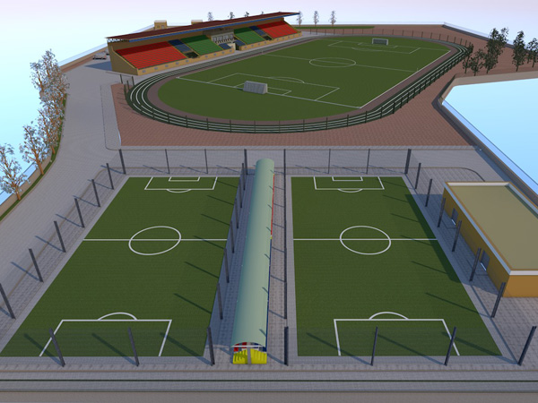 Şamaxı şəhərində stadion inşa olunur