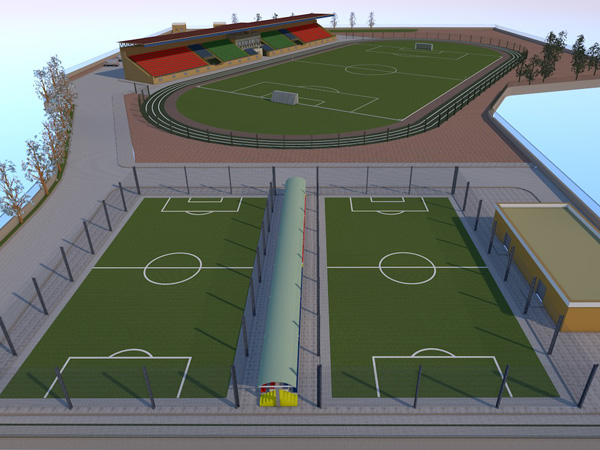 A stadium is being built in Shamakhi  