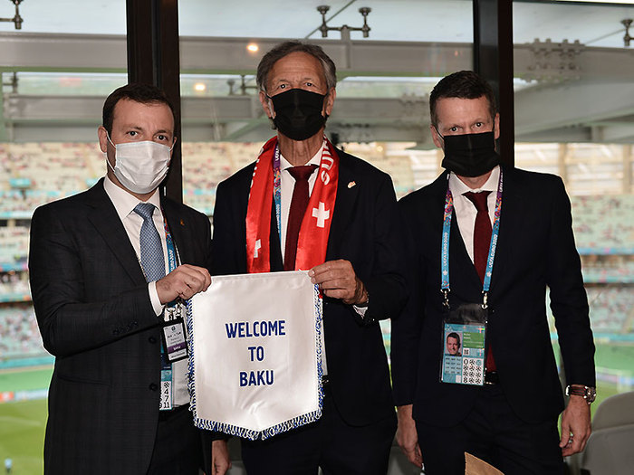 Elkhan Mammadov met Swiss FA President 