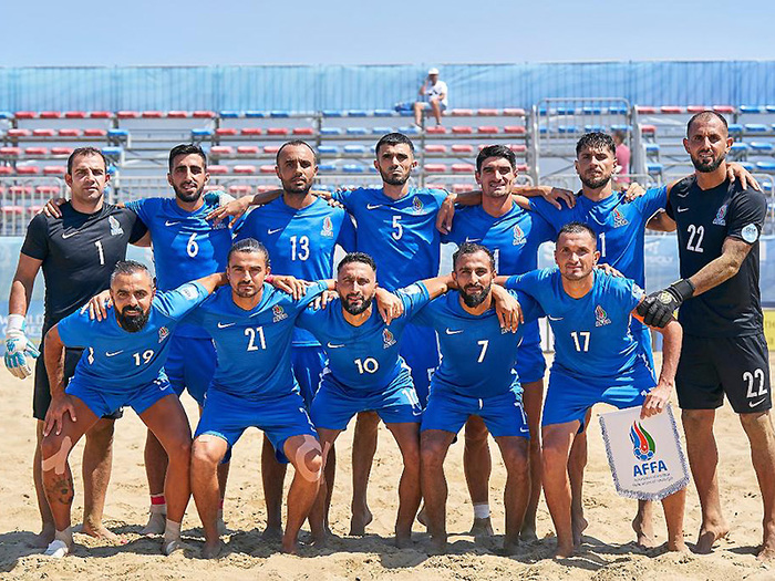 The beach soccer team played the last game 