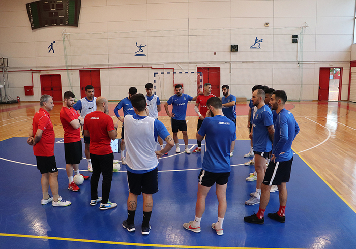 Open training of the national (futsal) team. Athens (photos)