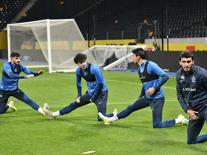 Open training of the national team for the press. Solna, Sweden (photos)