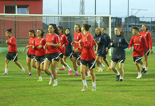 A training session of Azerbaijani national team (Women). Montenegro, Podgorica (photos)