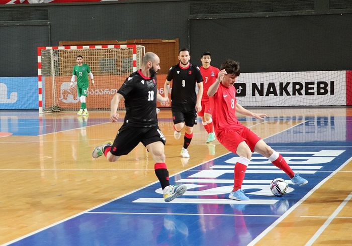 Our national (Futsal) team competed with the Georgian national team (photos)}