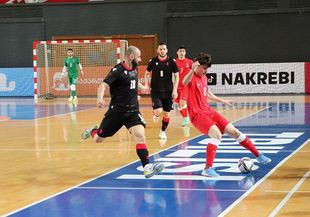 Our national (Futsal) team competed with the Georgian national team (photos)