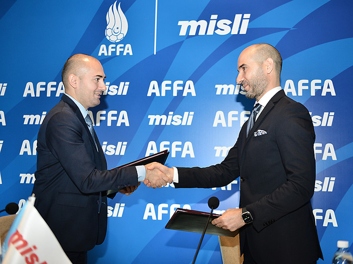 AFFA ilə “Misli” arasında sponsorluq müqaviləsi imzalanıb (fotolar)