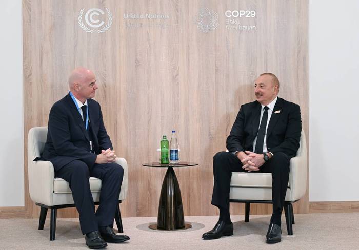 Ilham Aliyev met with the president of FIFA