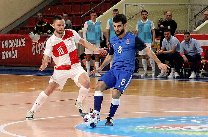 Azerbaijan Futsal team played against Croatia