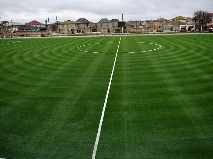 The grass at Bina Stadium was renovated