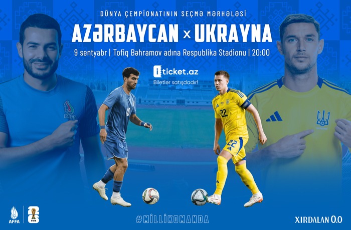 Azərbaycan – Ukrayna oyununun biletləri satışa çıxarılıb}