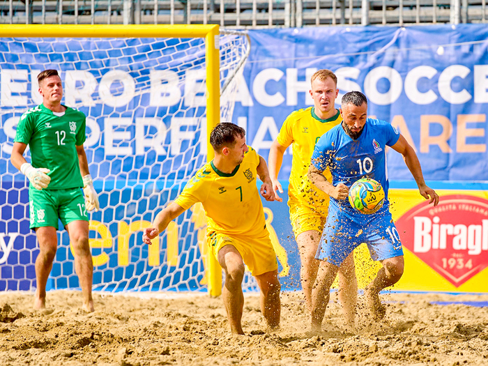 Azerbaijan Beach Soccer team is in the Euro League semi-finals}