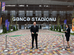 Ilham Aliyev attended inauguration of Ganja City Stadium