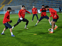 A millinin Sent Lüsiya ilə oyunöncəsi açıq məşqi (fotoreportaj)