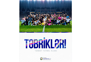 Prezident İlham Əliyev "Sabah" futbol klubunu təbrik edib