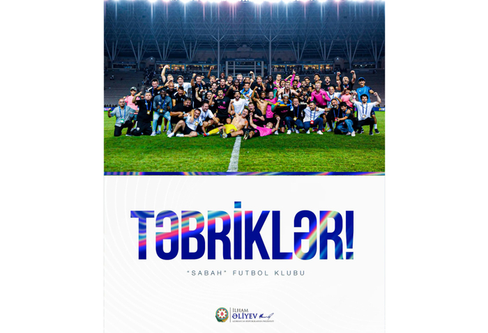 Prezident İlham Əliyev "Sabah" futbol klubunu təbrik edib}